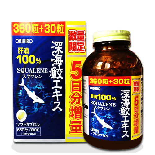 Viên Uống Sụn Cá Mập Squalene Orihiro 360+30 Viên